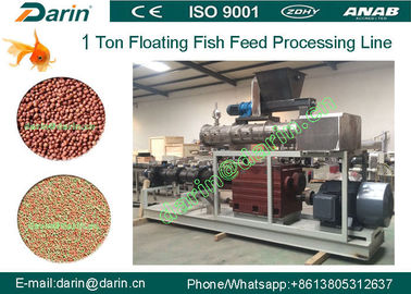 1 Ton Kapasitas Tinggi Stainless Steel 304 Pet Food Extruder Processing Line