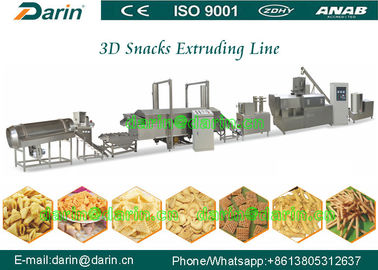 Makanan Ekstrusi Goreng Otomatis Mesin Pelet Snack 3D CE Standard