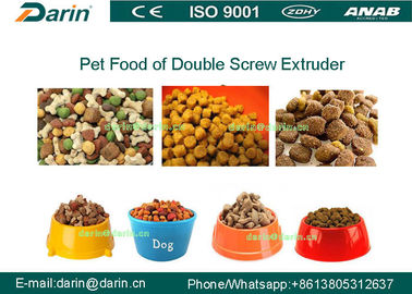 Twin - sekrup Pet Food Extruder mesin / peralatan ekstrusi makanan