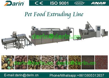 Efisiensi Tinggi Proses ekstrusi makanan hewan otomatis Line stainless steel