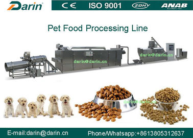 Stainless Steel Twin Screw Dry Pet Food Peralatan ekstruder untuk Anjing, burung