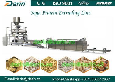 Kedelai bertekstur protein Soya Extruder Machine, mesin serpih jagung