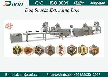 CE Certified Dental Care Pet Treat Dog Snack Chews Extruding Machine Dog Bone Processing Line dengan Kapasitas 200-250kg