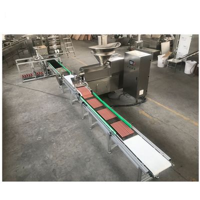 SUS304 Pet Food Extruder Otomatis bar daging masuk ekstrusi dingin sekrup tunggal lini produksi stainless steel