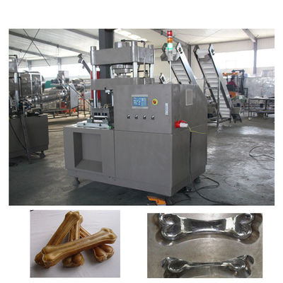 Dog Chews Rawhide Bone Pressing Machine Dengan Stasiun Kerja Ganda Untuk Makanan Ringan Anjing