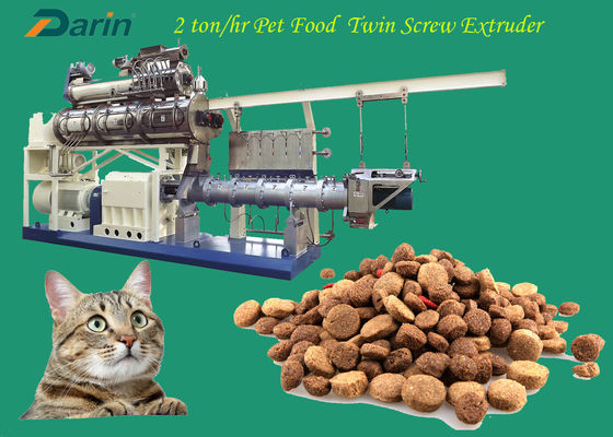 3 Ton / Jam Mesin Extruder Makanan Hewan Peliharaan Kering Untuk Pembibitan Anjing