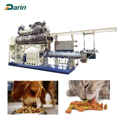 Kontrol PLC 5ton 150kg / Jam Mesin Extruder Makanan Hewan Untuk Makanan Anjing