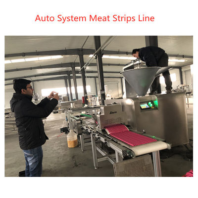 Itik segar Mest Sticks Makanan Hewan Extruder Machine 200-500kg / jam Stainless Steel Datar Munchy Jalur Snacks Membuat Mesin
