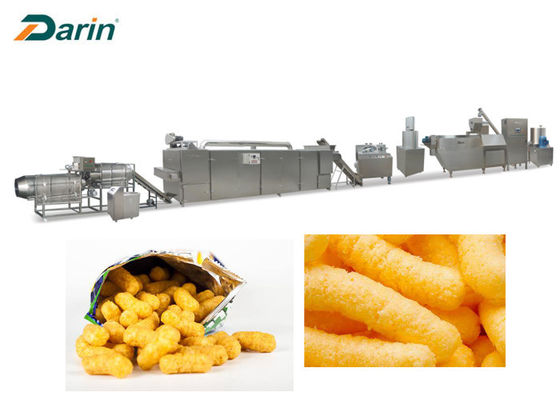 Leisure Snack Corn Puff Extruder Machine Processing Line 150kg / jam