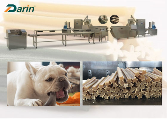 100KW PET Chews Lini Produksi Pet Treat Machine Stainless Steel
