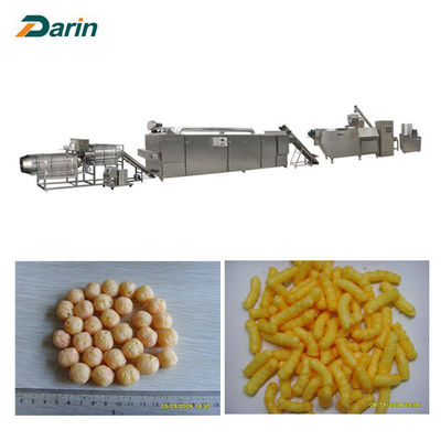 SS304 Keju / Jagung Puff Snack Extruder Produksi Makanan Line / Mesin