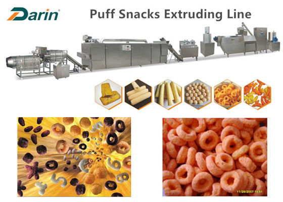 Jagung Puffed Extruded Jagung Snack Makanan Membuat Mesin dengan CE &amp;amp; ISO9001 Disetujui