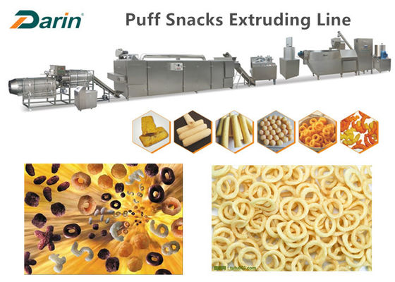Jagung Puffed Extruded Jagung Snack Makanan Membuat Mesin dengan CE &amp;amp; ISO9001 Disetujui