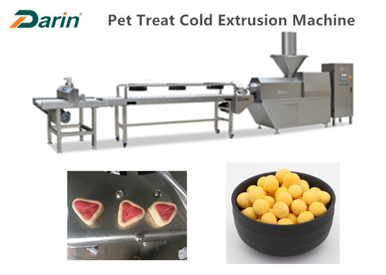 Mesin Perawatan Anjing Dendeng Garis Extruder Makanan Hewan 300-500kg / Jam