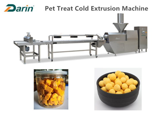 Mesin Perawatan Anjing Dendeng Garis Extruder Makanan Hewan 300-500kg / Jam