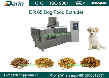 DR65 Otomatis Makanan Anjing Stainless Steel Extruing Machine / Dry Pet Food Processing Line