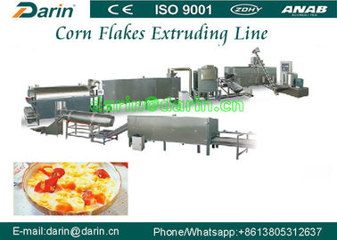 300 - 350kg / jam Corn Flakes Processing Line, puff snack extruder Machine