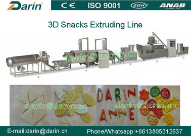 3d / 2D Pellet Snack Mengekstrusi lini produksi / mesin