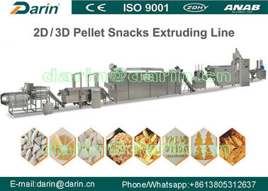 SUS304 Snack Extruder Machine / Fried 3D Compound Pembuatan Pellet Mesin