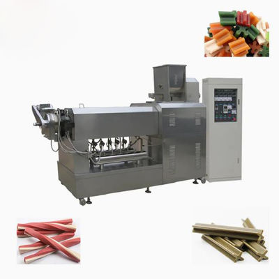 Makanan Ringan Anjing Lini Produksi Makanan Anjing Simens PLC Dan Layar Sentuh Dengan Sertifikat CE