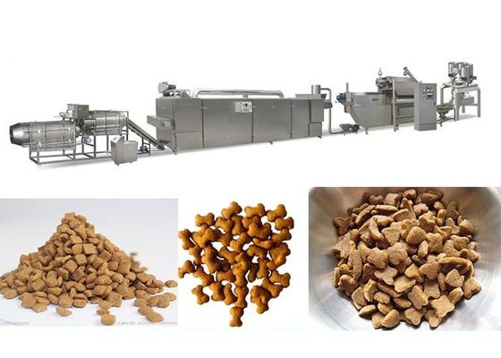 1000kg/jam Ekstruder Makanan Hewan Peliharaan Lini Produksi Pelet Ikan 5300 X 1100 X 2300mm
