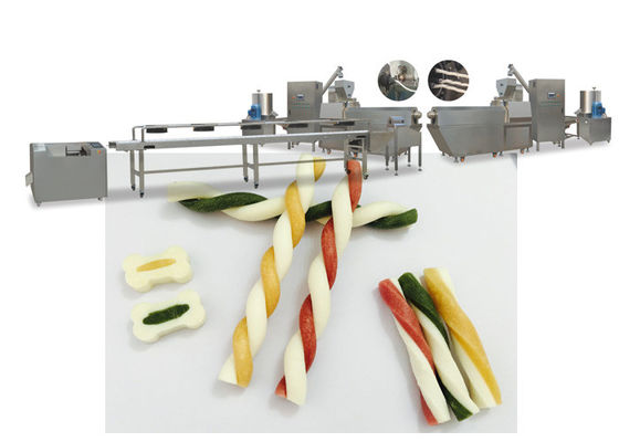 Twisted Dog Chewing Food 250kg / jam Pet Treat Machine