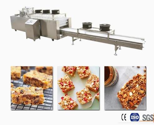 Mesin Peanut Chikki / Cereal Candy Bar Cutting Line dari baja tahan karat