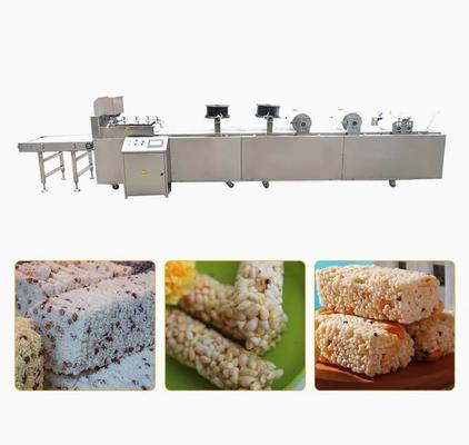 Mesin Peanut Chikki / Cereal Candy Bar Cutting Line dari baja tahan karat