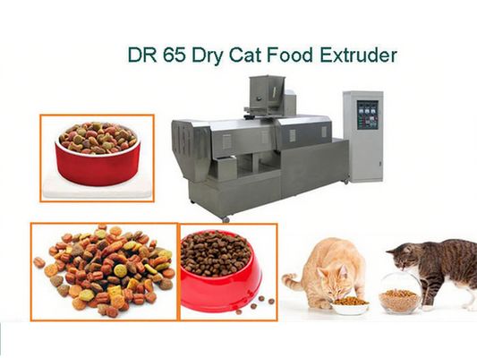 Jalur Produksi Makanan Anjing Pellet yang Lebih Sehat SUS304 Mesin Pengolahan Mesin Extruder Makanan Ikan Terapung