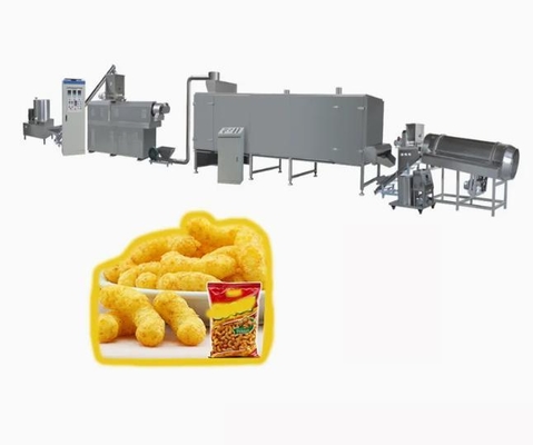 Leisure Snack Corn Puff Extruder Machine Processing Line 150kg / jam