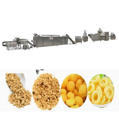 SS304 Keju / Jagung Puff Snack Extruder Produksi Makanan Line / Mesin