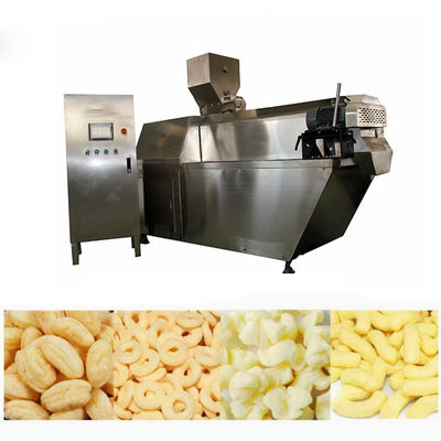 Beras Jagung Gandum Makanan Extruder Puff Snack Machine Untuk Onion Ring / Core Filled Food