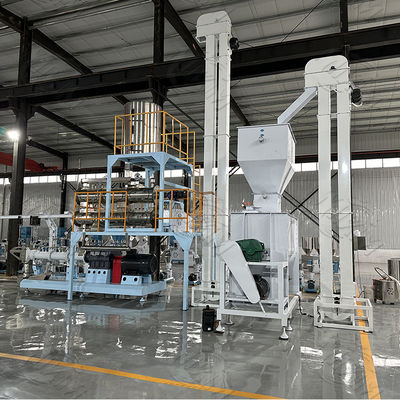 Sertifikat CE Kapasitas Besar Garis Makanan Hewan Peliharaan Twin Screw Extruder