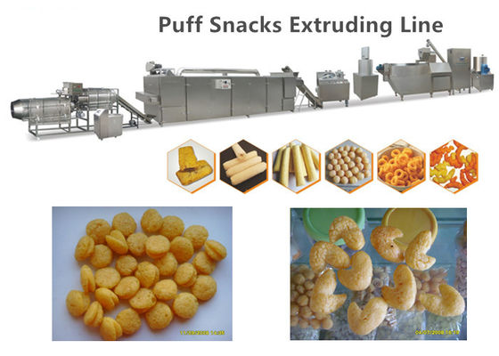Mesin Puff Snack Berkecepatan Tinggi Mesin Pembuat Bubuk Beras Bahan SS304