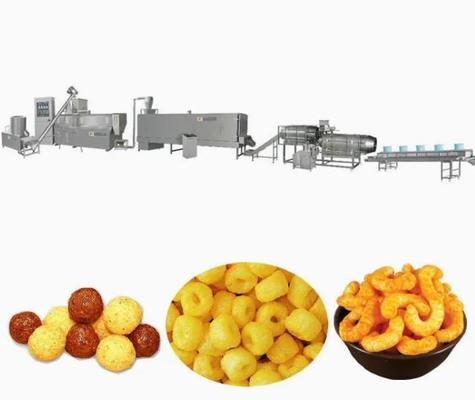 Mesin Puff Snack Durable Makanan Extruder Keju Ball / Corn Puff Snacks Making