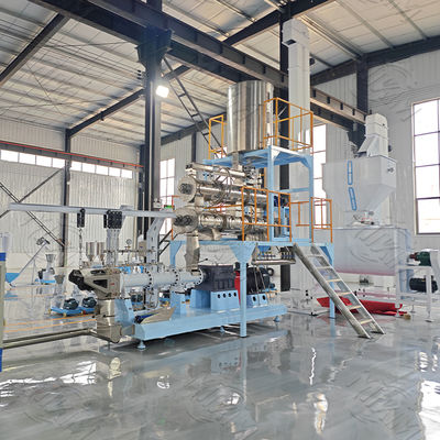 Ekstrusi 90kw Pengeringan Flavoring Processing Line Untuk Nutrisi Anjing