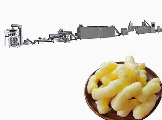 Konsumsi rendah Kue Makanan Puff Extruder Machine / puff maker machine