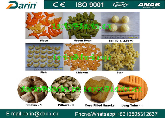 Efisiensi Tinggi Otomatis Keju Puff Extruder Machine / Lini Produksi
