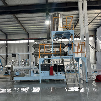Pellet Extruder Twin Screw Pet Food Extruder Machinery dengan CE Disetujui