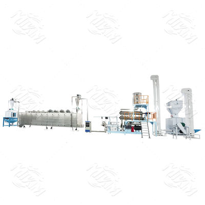 Continuous Automatic Pet Food Extruder Ikan Terapung Extruder Mesin dengan Double Screw