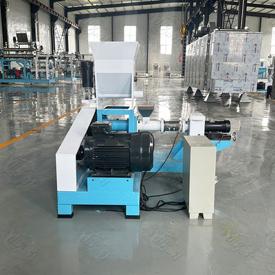 CE & ISO Mesin Ekstruder Makanan Ikan / Mesin Pembuat Makanan Anjing 80kw 120-150kg / Jam