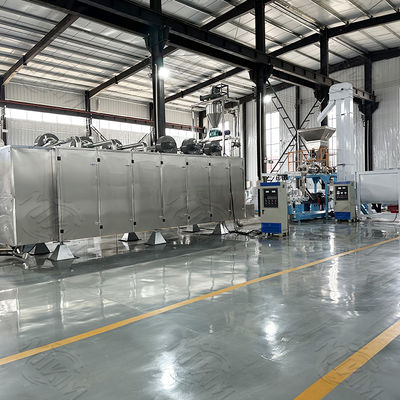 Lini Produksi Pangan Hewan Peliharaan Kekuatan Tinggi Berkapasitas Tinggi Baja tahan karat dengan Dua Sekrup 200kw 1000kg/Hr
