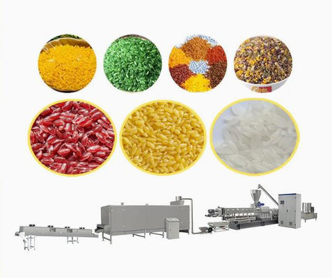 Snack Food Extruder Machine / Artificial Rice Extruding Line dengan CE