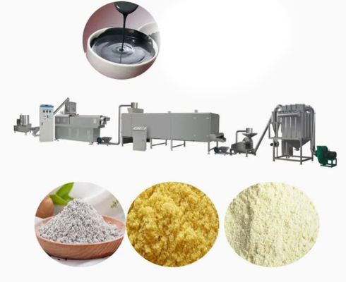 Sepenuhnya otomatis makanan bayi lini produksi bubuk nutrisi / extruder membuat mesin dengan CE