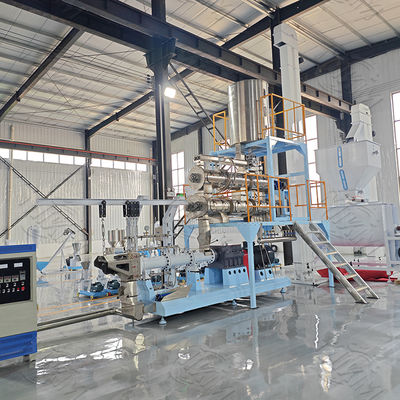 Mesin Extruder Makanan Pet / jam otomatis Pet Pellet Extruder Equipment
