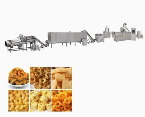Continuous dan otomatis Snack Pellet Production Line 3D dengan CE Standard