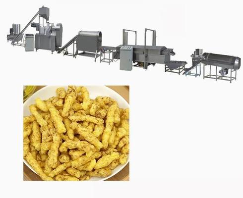 Ragam bentuk makanan ringan pelet 2D 3D Renyah pea soya extruder machine process line