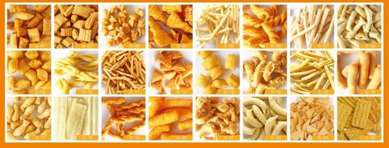 Pelet pelet 3D Stainless steel Bugles Snack Extruder Machine, extruder sekrup tunggal