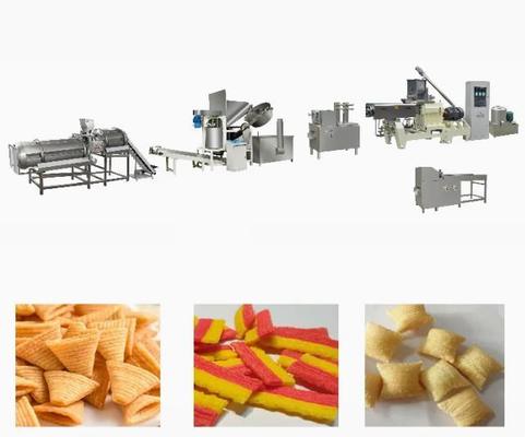 Pelet pelet 3D Stainless steel Bugles Snack Extruder Machine, extruder sekrup tunggal