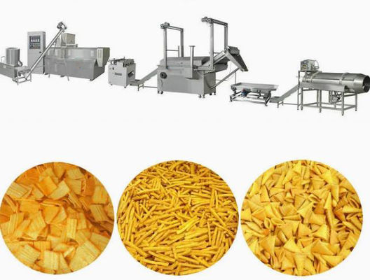 CE ISO9001 Disetujui 3D 2D Extruded menggoreng makanan ringan garis pengolahan